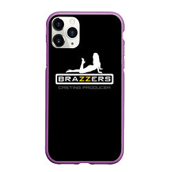 Чехол iPhone 11 Pro матовый Brazzers casting producer, цвет: 3D-фиолетовый