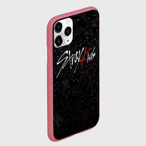 Чехол iPhone 11 Pro матовый STRAY KIDS / 3D-Малиновый – фото 2