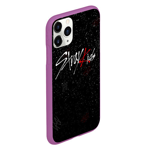 Чехол iPhone 11 Pro матовый STRAY KIDS / 3D-Фиолетовый – фото 2