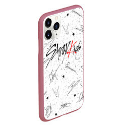 Чехол iPhone 11 Pro матовый STRAY KIDS АВТОГРАФЫ, цвет: 3D-малиновый — фото 2