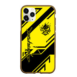 Чехол iPhone 11 Pro матовый Cyberpunk 2077: Yellow Samurai