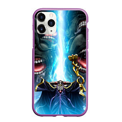 Чехол iPhone 11 Pro матовый Overlord, цвет: 3D-фиолетовый