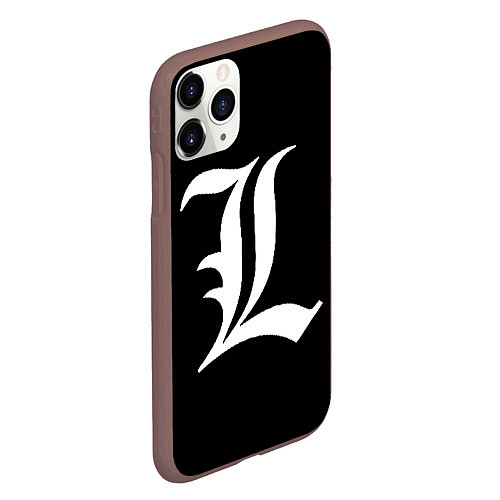 Чехол iPhone 11 Pro матовый DEATH NOTE ТЕТРАДЬ СМЕРТИ L / 3D-Коричневый – фото 2