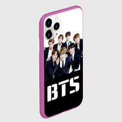 Чехол iPhone 11 Pro матовый BTS постер, цвет: 3D-фиолетовый — фото 2