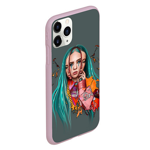 Чехол iPhone 11 Pro матовый BILLIE EILISH / 3D-Розовый – фото 2