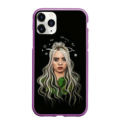 Чехол iPhone 11 Pro матовый BILLIE EILISH, цвет: 3D-фиолетовый