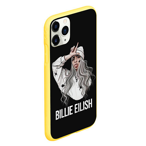 Чехол iPhone 11 Pro матовый BILLIE EILISH / 3D-Желтый – фото 2