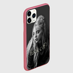 Чехол iPhone 11 Pro матовый Billie Eilish fak off, цвет: 3D-малиновый — фото 2