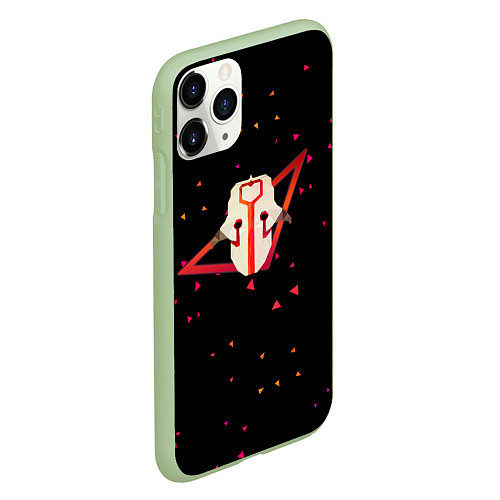 Чехол iPhone 11 Pro матовый Dota 2 - Juggernaut / 3D-Салатовый – фото 2