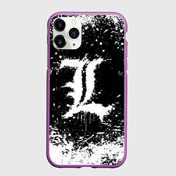 Чехол iPhone 11 Pro матовый L letter кляксы, цвет: 3D-фиолетовый