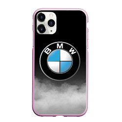 Чехол iPhone 11 Pro матовый BMW, цвет: 3D-розовый