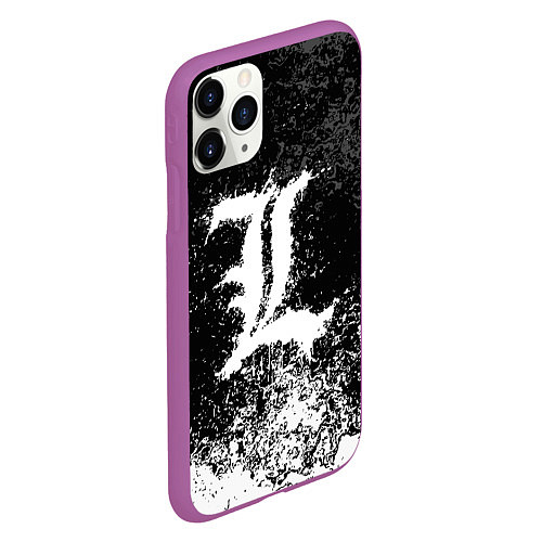 Чехол iPhone 11 Pro матовый DEATH NOTE / 3D-Фиолетовый – фото 2