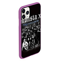 Чехол iPhone 11 Pro матовый Monsta X, цвет: 3D-фиолетовый — фото 2