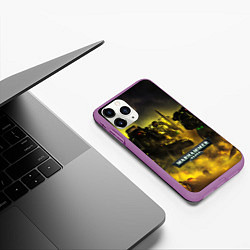 Чехол iPhone 11 Pro матовый Warhammer 40K - Космические Десантники, цвет: 3D-фиолетовый — фото 2