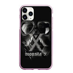 Чехол iPhone 11 Pro матовый Monsta X, цвет: 3D-розовый