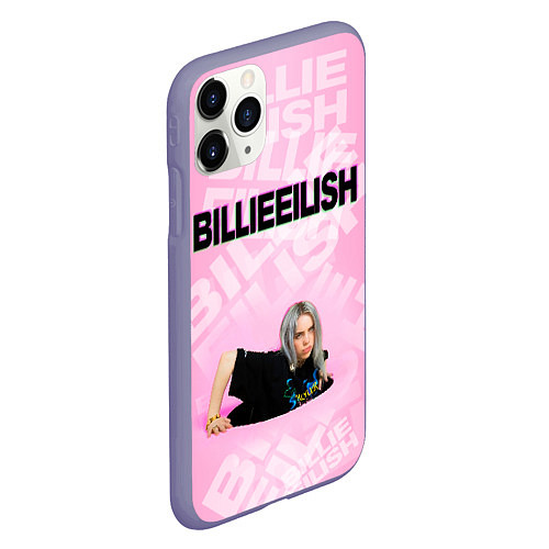 Чехол iPhone 11 Pro матовый Billie Eilish: Pink Mood / 3D-Серый – фото 2