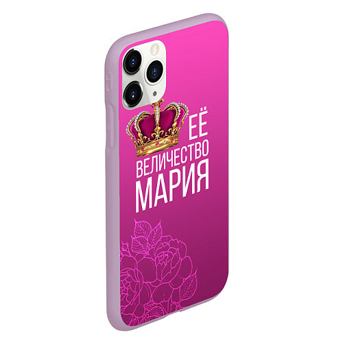 Чехол iPhone 11 Pro матовый Её величество / 3D-Сиреневый – фото 2