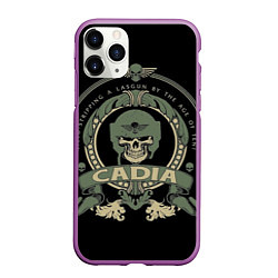 Чехол iPhone 11 Pro матовый Вархаммер - Cadia skull, цвет: 3D-фиолетовый