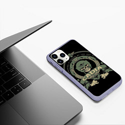 Чехол iPhone 11 Pro матовый Вархаммер - Cadia skull, цвет: 3D-светло-сиреневый — фото 2