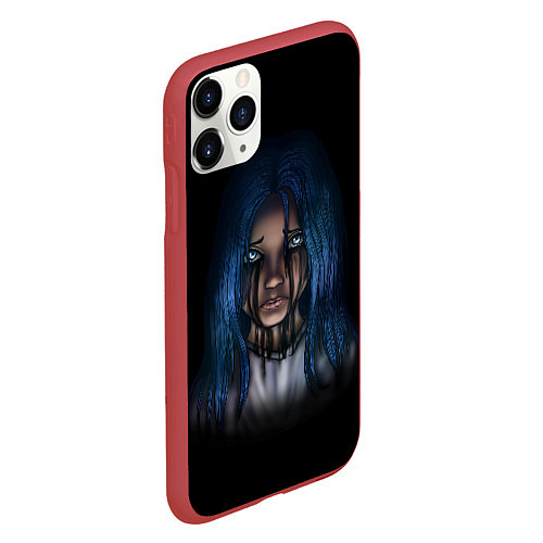 Чехол iPhone 11 Pro матовый Слёзы Билли Айлиш / 3D-Красный – фото 2