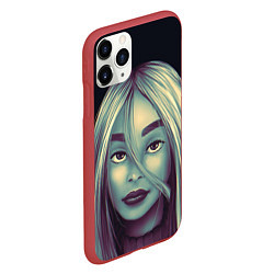 Чехол iPhone 11 Pro матовый Billie Eilish, цвет: 3D-красный — фото 2