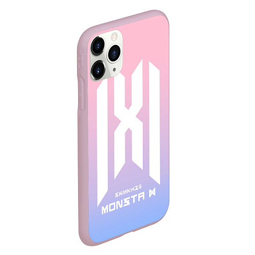 Чехол iPhone 11 Pro матовый Monsta X / 3D-Розовый – фото 2