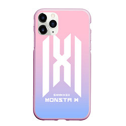 Чехол iPhone 11 Pro матовый Monsta X, цвет: 3D-розовый