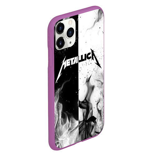 Чехол iPhone 11 Pro матовый METALLICA / 3D-Фиолетовый – фото 2