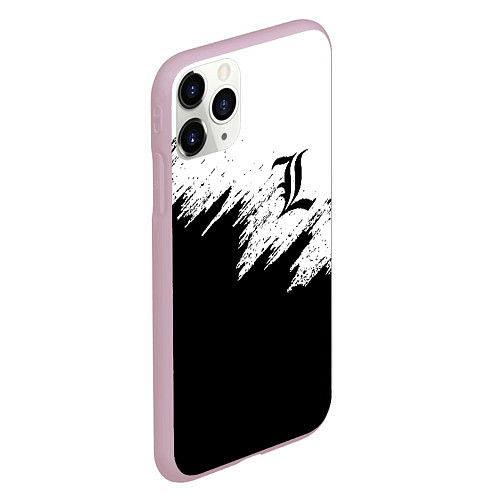 Чехол iPhone 11 Pro матовый L letter line / 3D-Розовый – фото 2
