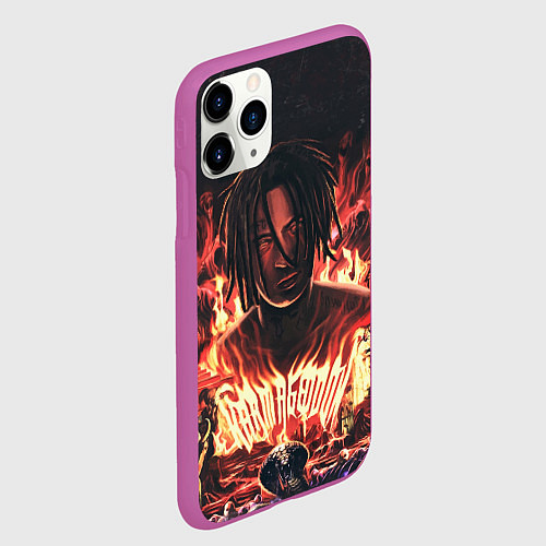 Чехол iPhone 11 Pro матовый KIZARU - Karmageddon / 3D-Фиолетовый – фото 2