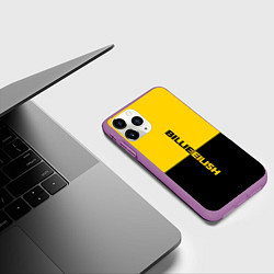 Чехол iPhone 11 Pro матовый BILLIE EILISH: Yellow & Black, цвет: 3D-фиолетовый — фото 2