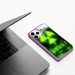 Чехол iPhone 11 Pro матовый S T A L K E R 2, цвет: 3D-фиолетовый — фото 2