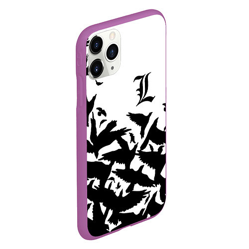 Чехол iPhone 11 Pro матовый L letter bird / 3D-Фиолетовый – фото 2