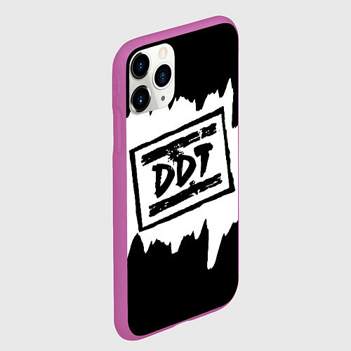 Чехол iPhone 11 Pro матовый ДДТ / 3D-Фиолетовый – фото 2