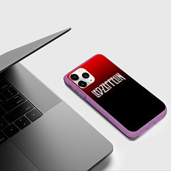 Чехол iPhone 11 Pro матовый Led Zeppelin, цвет: 3D-фиолетовый — фото 2