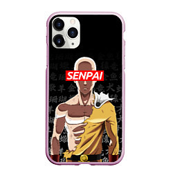 Чехол iPhone 11 Pro матовый SENPAI ONE PUNCH MAN, цвет: 3D-розовый