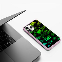 Чехол iPhone 11 Pro матовый BILLIE EILISH: Grunge Graffiti, цвет: 3D-розовый — фото 2