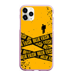 Чехол iPhone 11 Pro матовый BILLIE EILISH: Yellow Tape, цвет: 3D-розовый