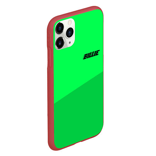 Чехол iPhone 11 Pro матовый Billie Eilish: Duo Green / 3D-Красный – фото 2