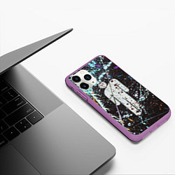 Чехол iPhone 11 Pro матовый Billie Eilish: Blohsh Painted, цвет: 3D-фиолетовый — фото 2