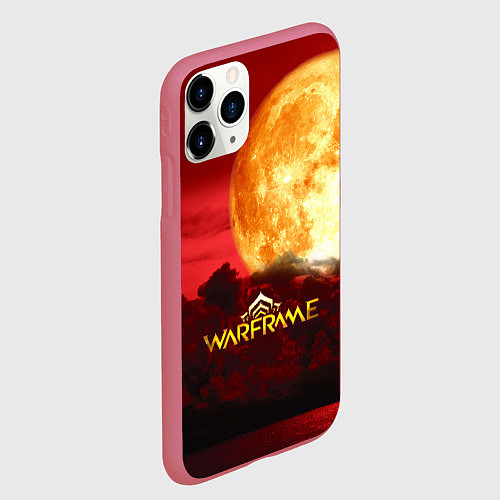 Чехол iPhone 11 Pro матовый Warframe logo game / 3D-Малиновый – фото 2