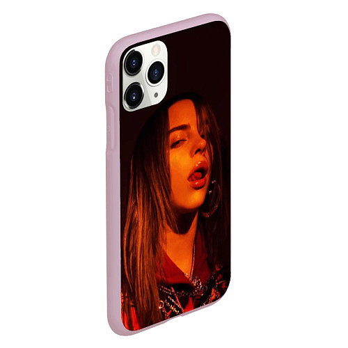 Чехол iPhone 11 Pro матовый BILLIE EILISH: Red Mood / 3D-Розовый – фото 2