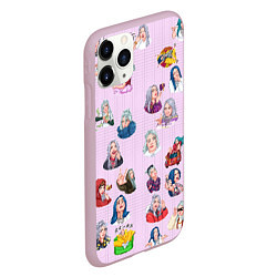 Чехол iPhone 11 Pro матовый BILLIE EILISH: Stickers, цвет: 3D-розовый — фото 2