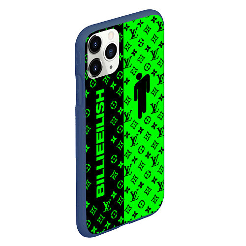 Чехол iPhone 11 Pro матовый BILLIE EILISH x LV Green / 3D-Тёмно-синий – фото 2