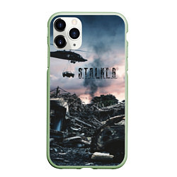 Чехол iPhone 11 Pro матовый S T A L K E R Чернобыль, цвет: 3D-салатовый