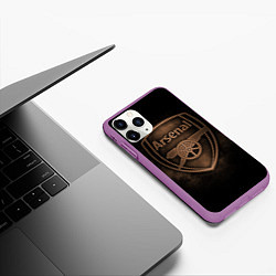 Чехол iPhone 11 Pro матовый Arsenal, цвет: 3D-фиолетовый — фото 2