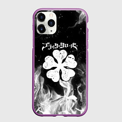 Чехол iPhone 11 Pro матовый ЧЁРНЫЙ КЛЕВЕР, цвет: 3D-фиолетовый