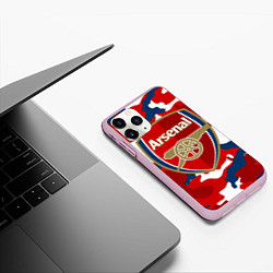 Чехол iPhone 11 Pro матовый Arsenal, цвет: 3D-розовый — фото 2