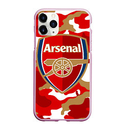 Чехол iPhone 11 Pro матовый Arsenal, цвет: 3D-розовый