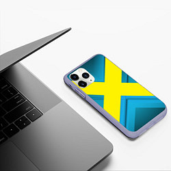 Чехол iPhone 11 Pro матовый Икс для косплея, цвет: 3D-светло-сиреневый — фото 2